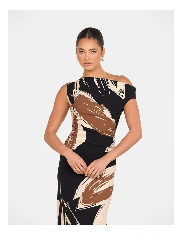 Quai One Shoulder Midi Dress in Multi image 5