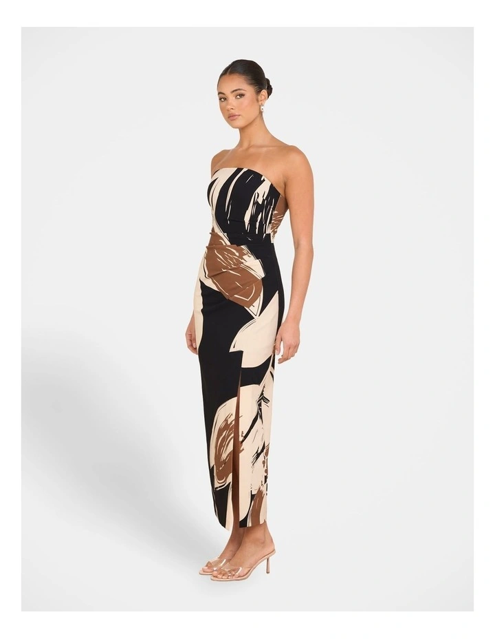 Remina Strapless Maxi Dress in Multi image 3