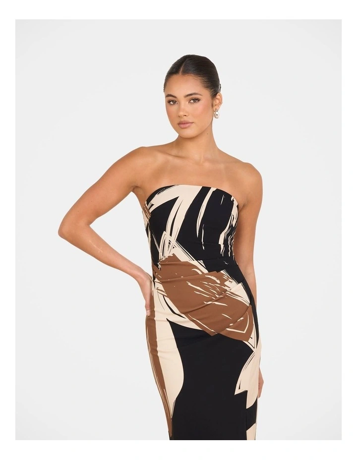 Remina Strapless Maxi Dress in Multi image 5
