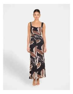 Indie Printed Mesh Dress in Multi
