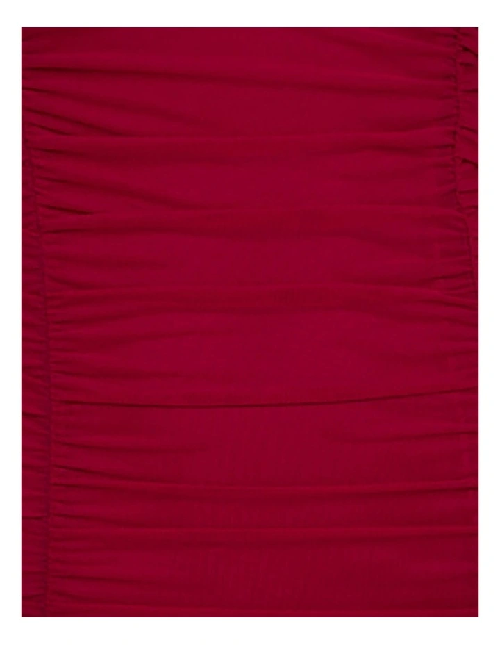 Gabrielle Straight Neck Maxi Dress in Red image 6