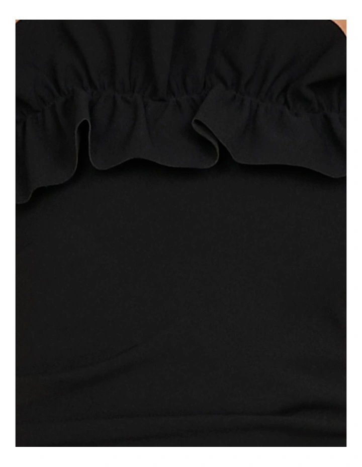 Corey Off Shoulder Midi Dress in Black image 6