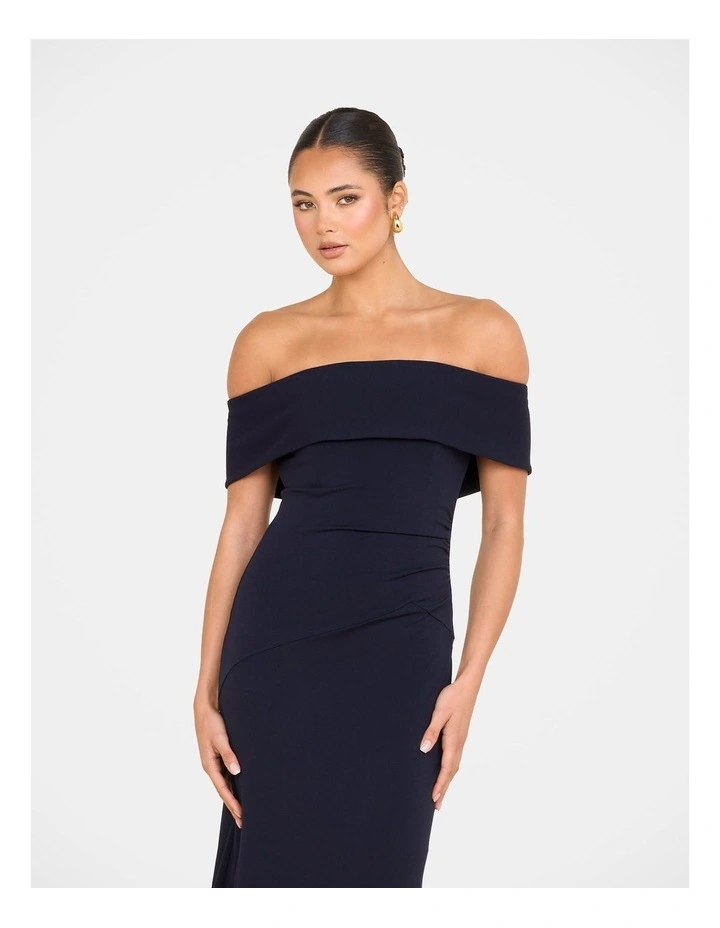 Barb Off Shoulder Gown in Blue image 5