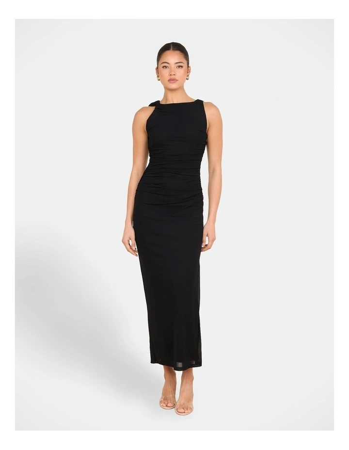 Kenny High Neck Maxi Dress in Red image 5