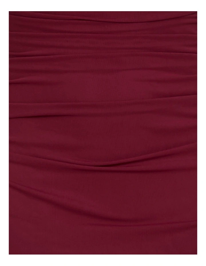 Kenny High Neck Maxi Dress in Red image 6