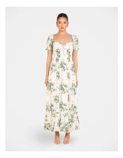 Xandie Puff Sleeve Maxi Dress in Cream