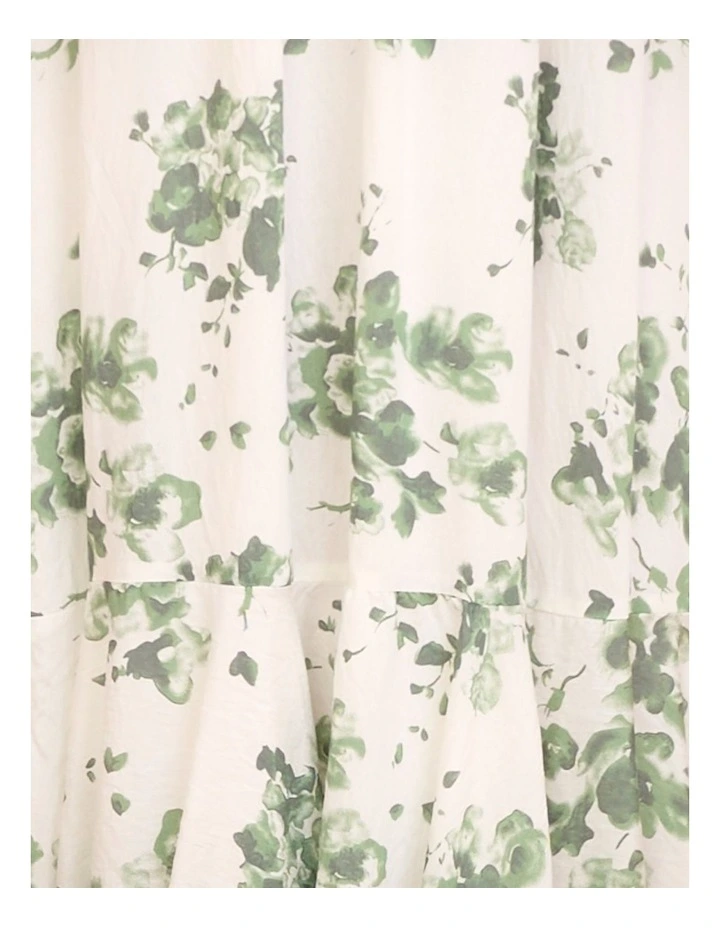 Xandie Puff Sleeve Maxi Dress in Cream image 3