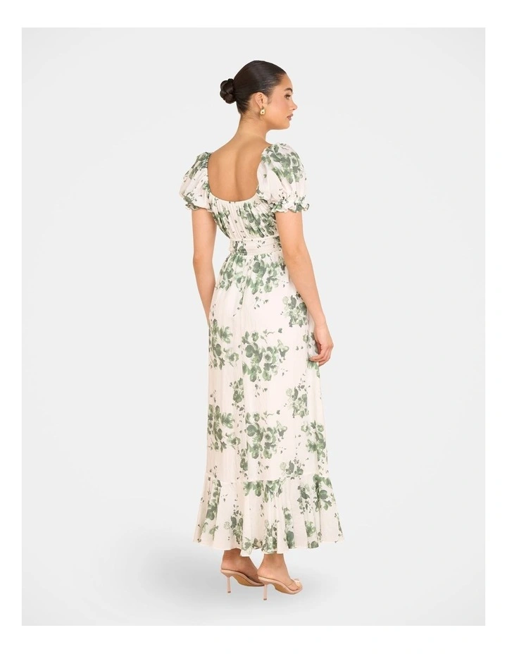 Xandie Puff Sleeve Maxi Dress in Cream image 6