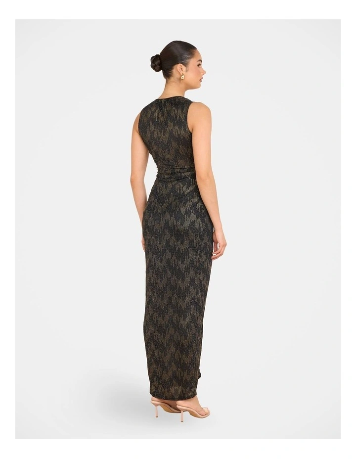 Laurentian  V-neck Gown in Black image 2
