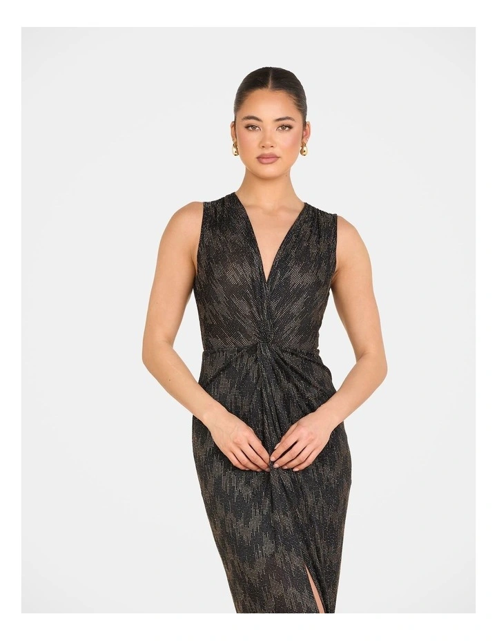Laurentian  V-neck Gown in Black image 4