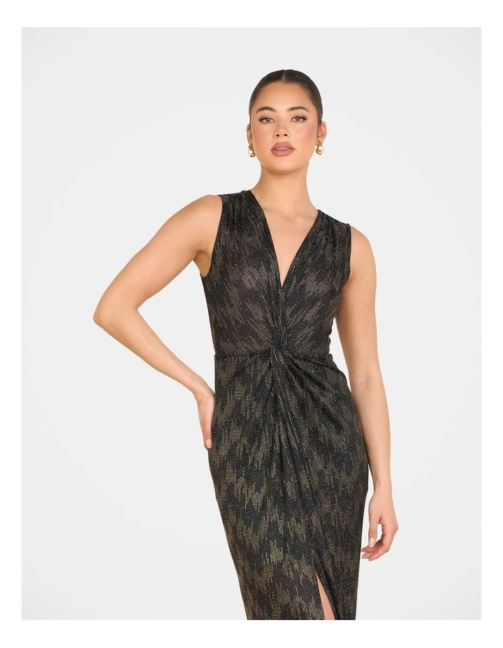 Laurentian  V-neck Gown in Black image 5