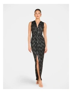 Laurentian  V-neck Gown in Black