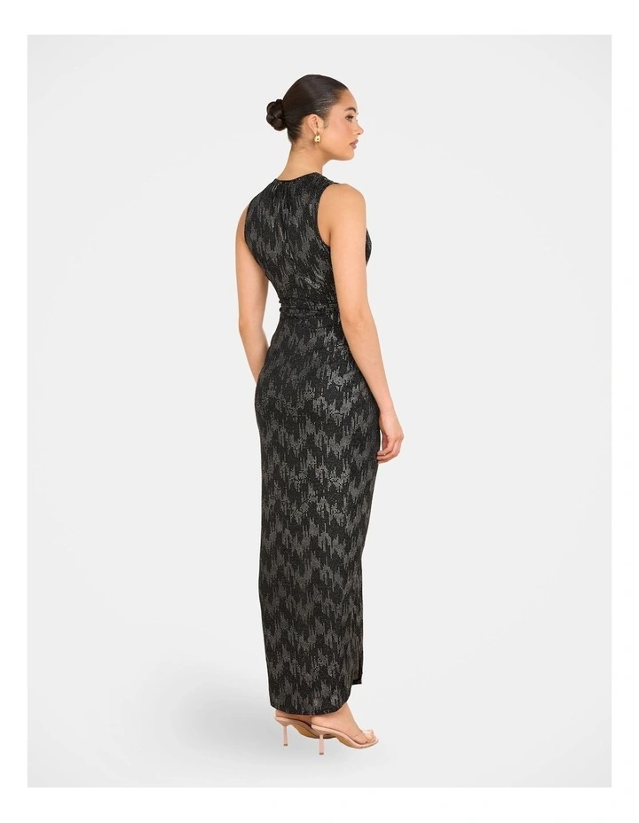 Laurentian  V-neck Gown in Black image 2