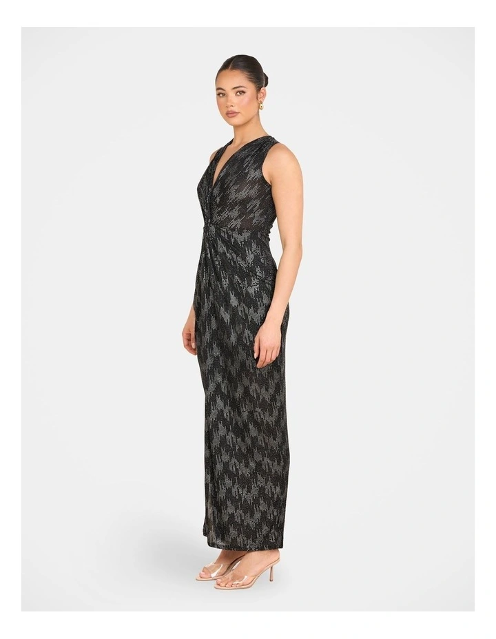 Laurentian  V-neck Gown in Black image 3