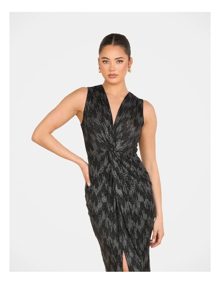 Laurentian  V-neck Gown in Black image 4