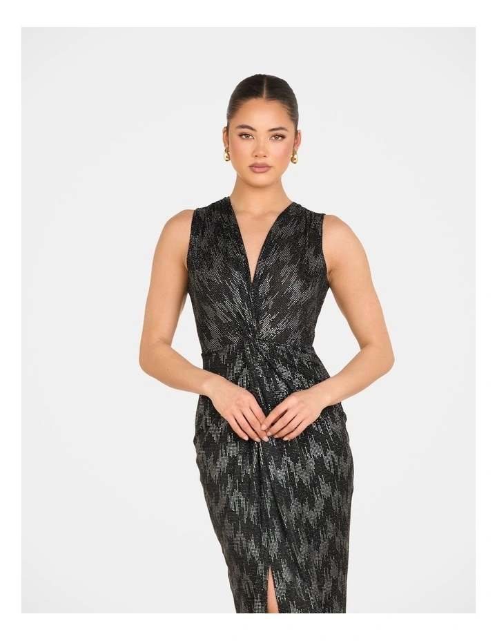 Laurentian  V-neck Gown in Black image 5