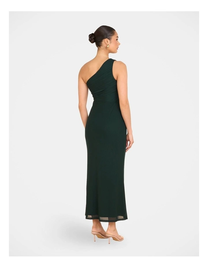 Adelaide One Shoulder Maxi Dress in Green image 2