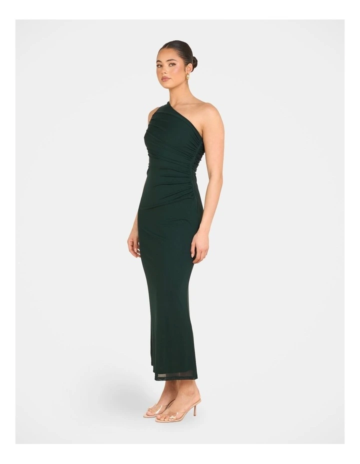 Adelaide One Shoulder Maxi Dress in Green image 3