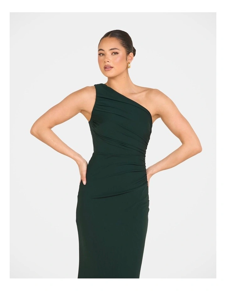 Adelaide One Shoulder Maxi Dress in Green image 4