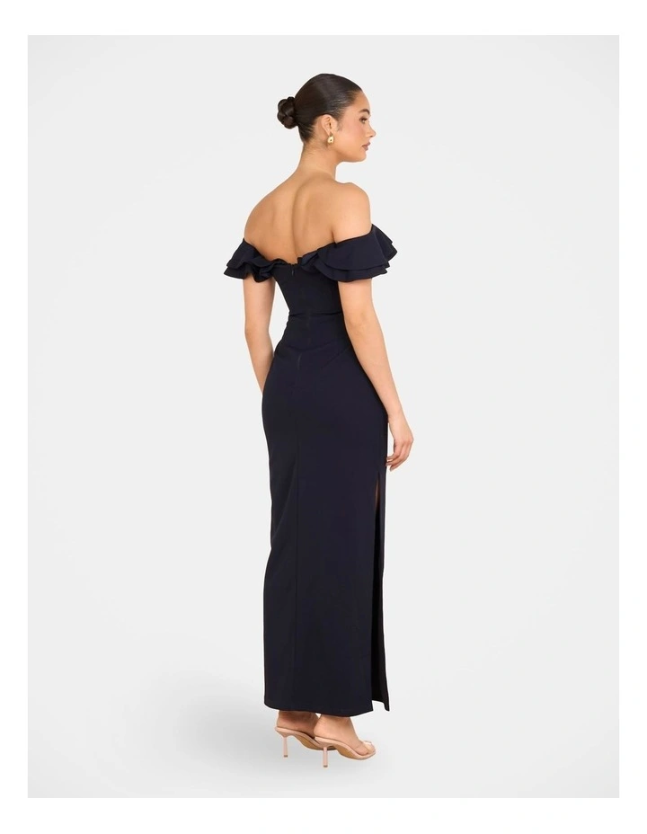 Izabel Double Ruffle Gown in Blue image 2