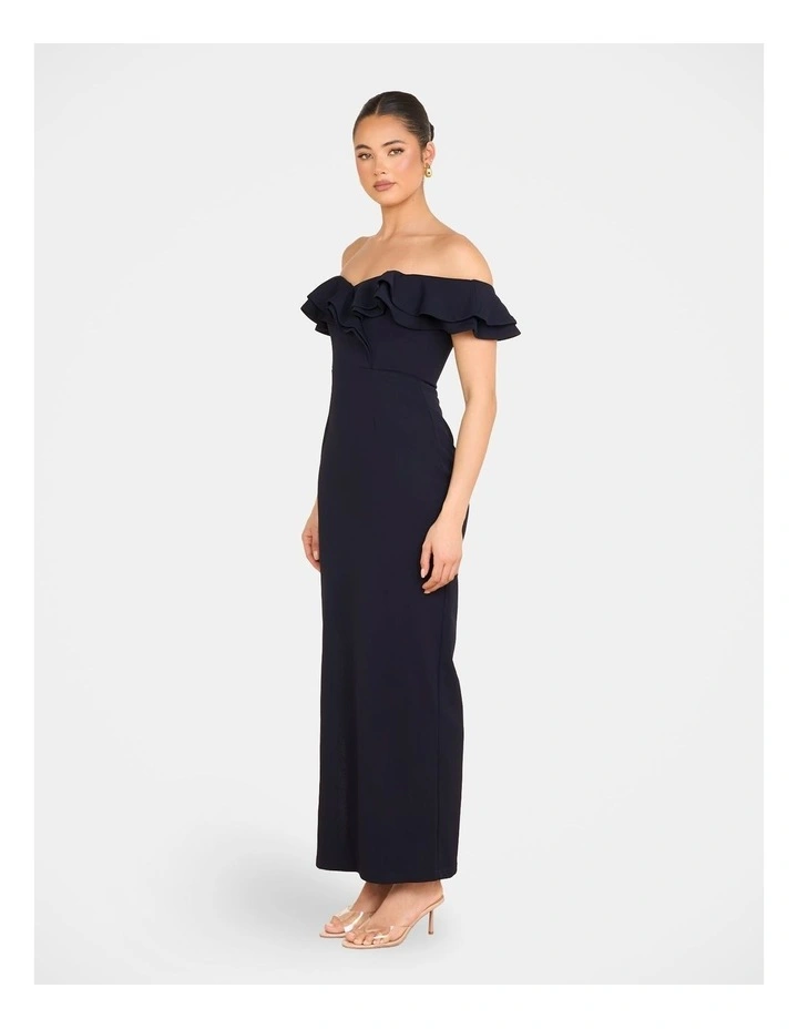 Izabel Double Ruffle Gown in Blue image 3