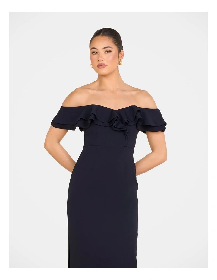 Izabel Double Ruffle Gown in Blue image 4