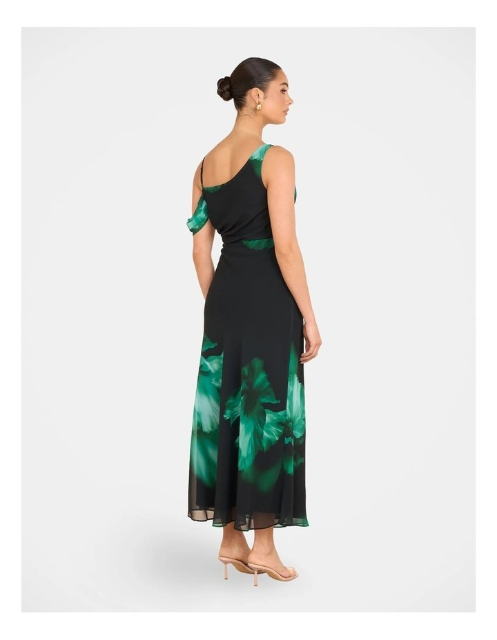 Oakley Cowl Neck Maxi Dress in Green image 2