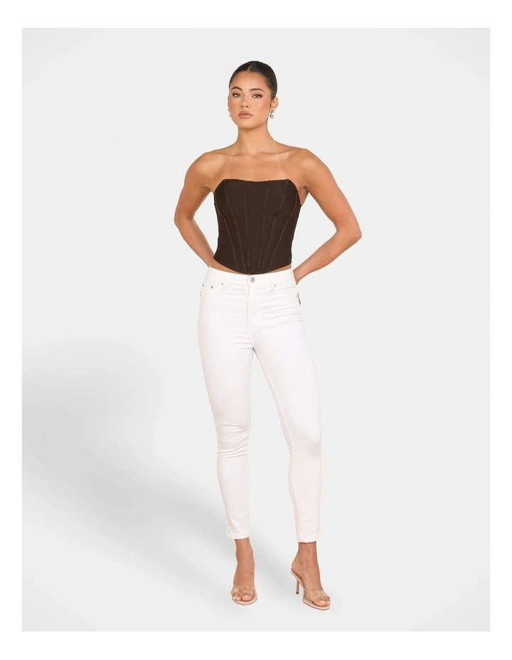 Ascher Bandage Corset Top in Brown image 5