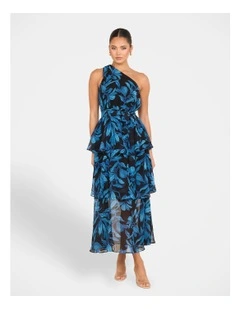 Koula One Shoulder Maxi Dress in Print