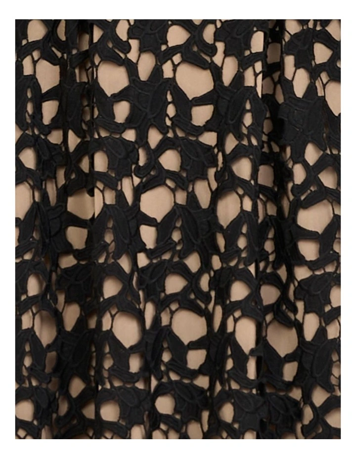 Warna Lace Midi Dress in Blk/Nude image 6