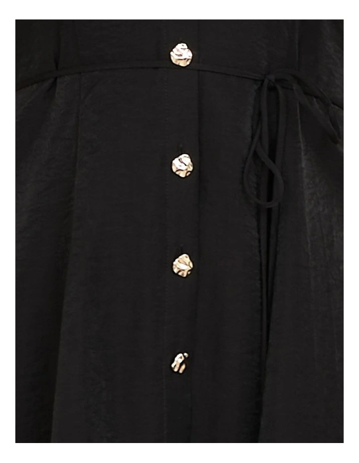 Hiram Puff Sleeve Mini Dress in Black image 6