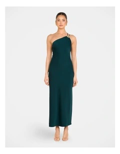 Aisha One Shoulder Maxi Dress in Blue