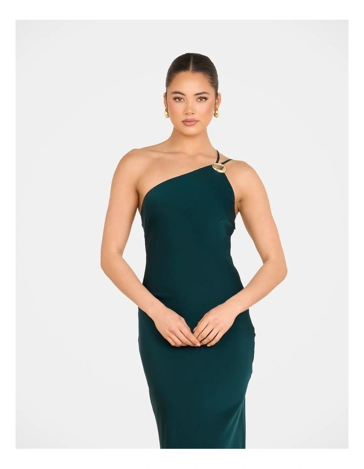 Aisha One Shoulder Maxi Dress in Blue image 4