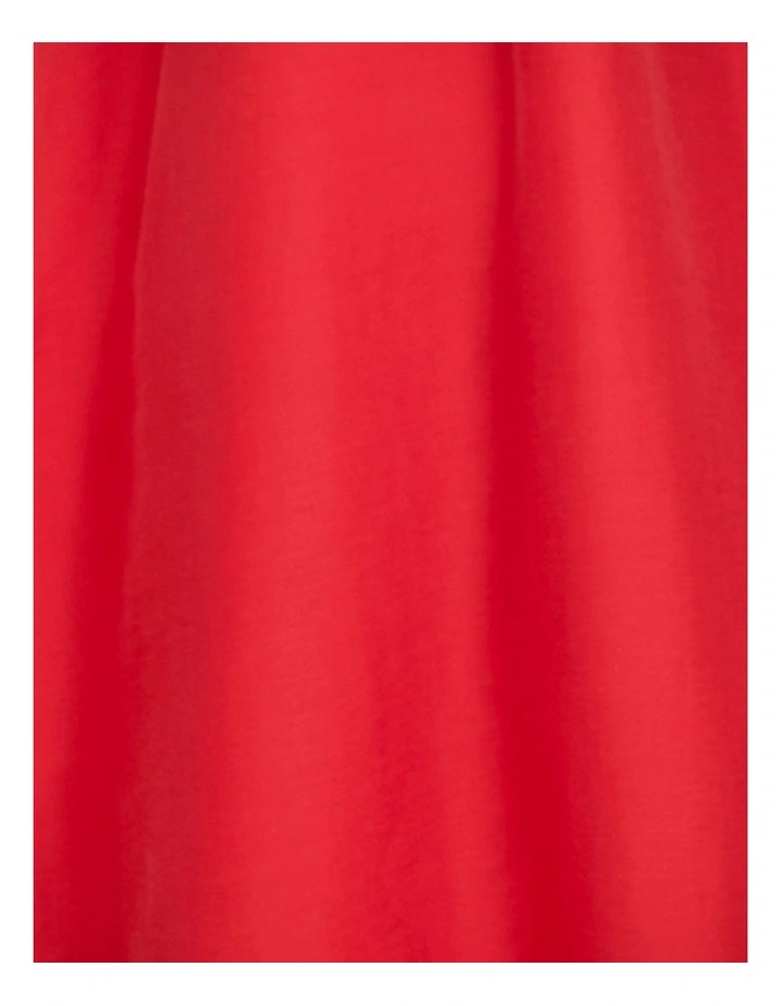 Gemma Puff Sleeve Midi Dress in Red image 6