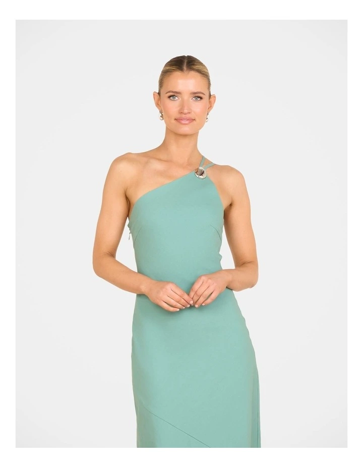 Wilma One Shoulder Maxi Dress in Green image 4