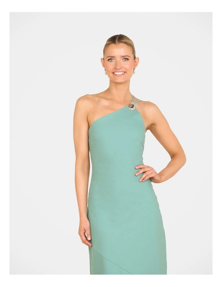 Wilma One Shoulder Maxi Dress in Green image 5