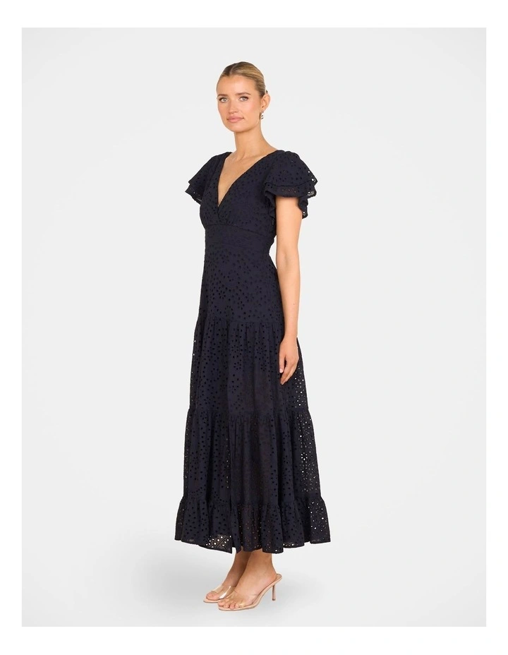 Laurie Short Sleeve Maxi Dress in Blue image 3