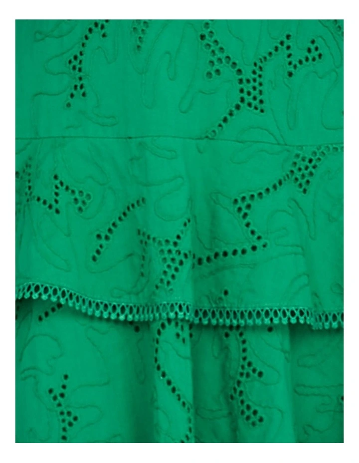 Millie Short Sleeve Mini Dress in Green image 6