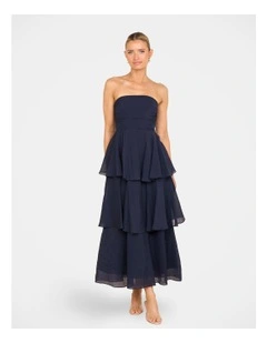 Ollie Tiered Maxi Dress in Blue