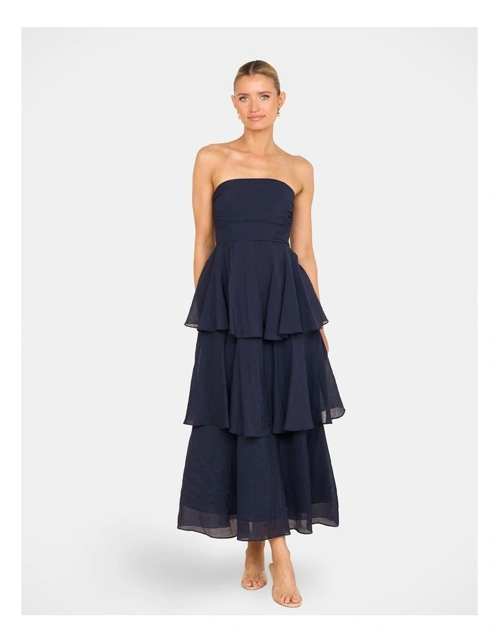 Ollie Tiered Maxi Dress in Blue image 1