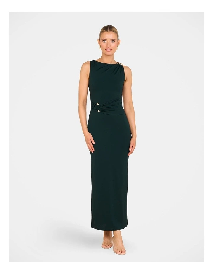 Angel Drape Front Maxi in Green image 1