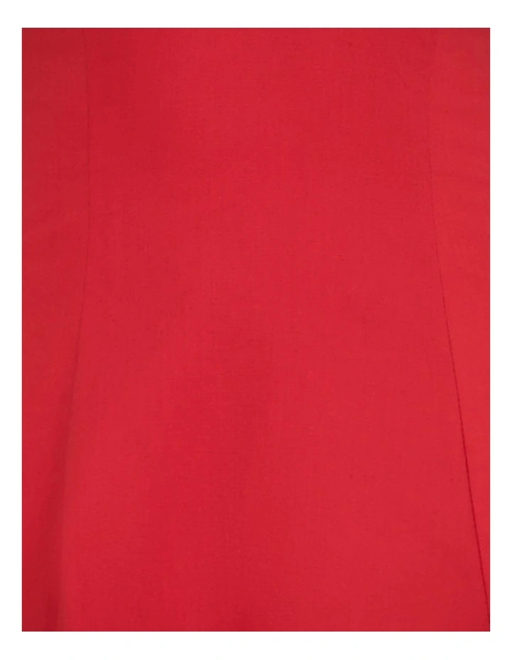 Ramona Plunge Mini Dress in Red image 6
