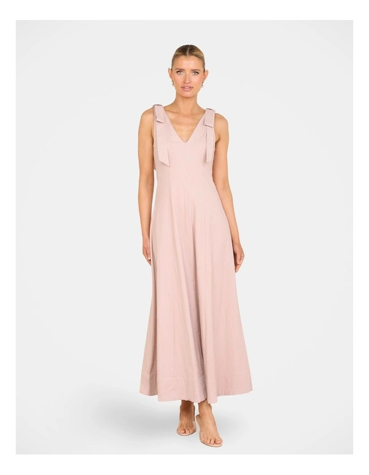 Gian A-line Maxi Dress in Pink image 1