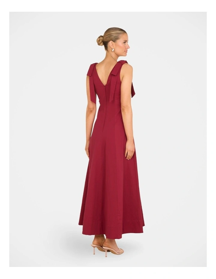 Gian A-line Maxi Dress in Red image 2