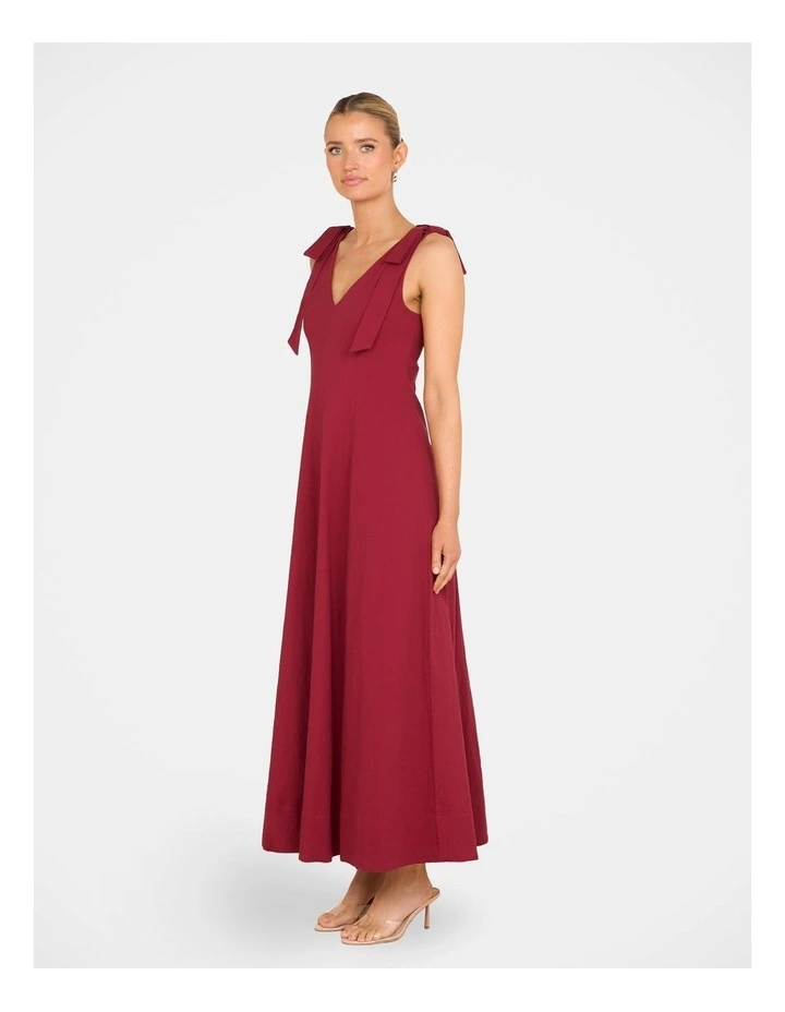 Gian A-line Maxi Dress in Red image 3