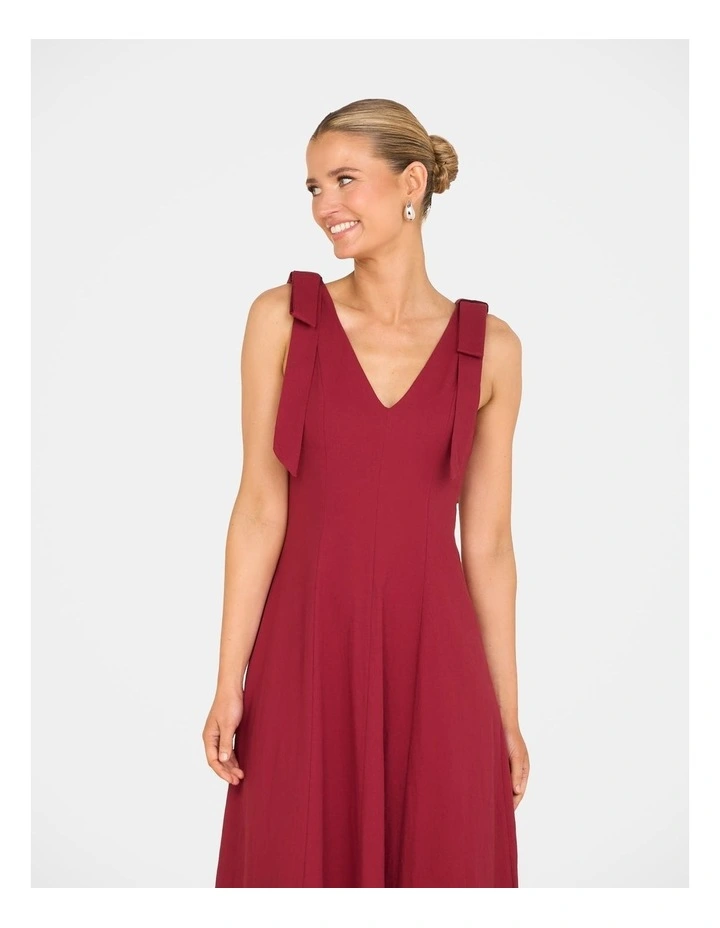 Gian A-line Maxi Dress in Red image 5