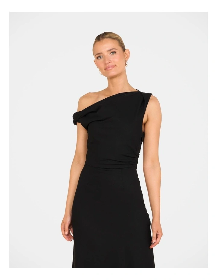 Patricia Off Shoulder Dress in Black image 2