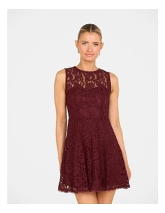 Darlene Sweetheart Mini Dress in Red