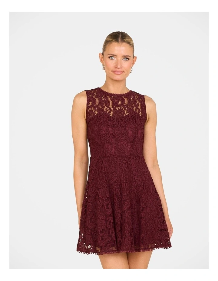 Darlene Sweetheart Mini Dress in Red image 1