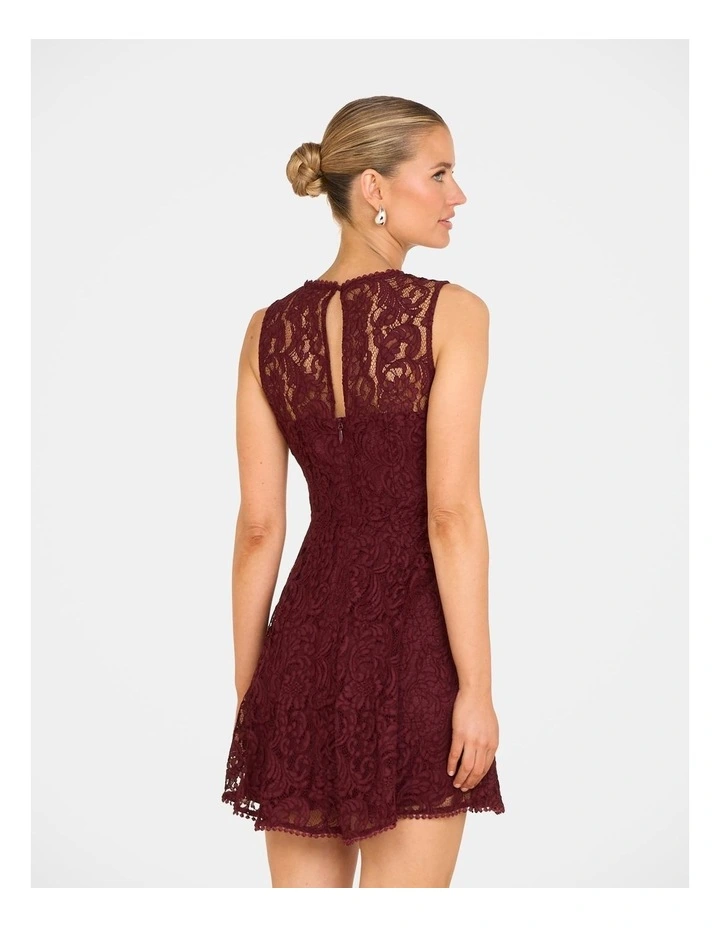 Darlene Sweetheart Mini Dress in Red image 2